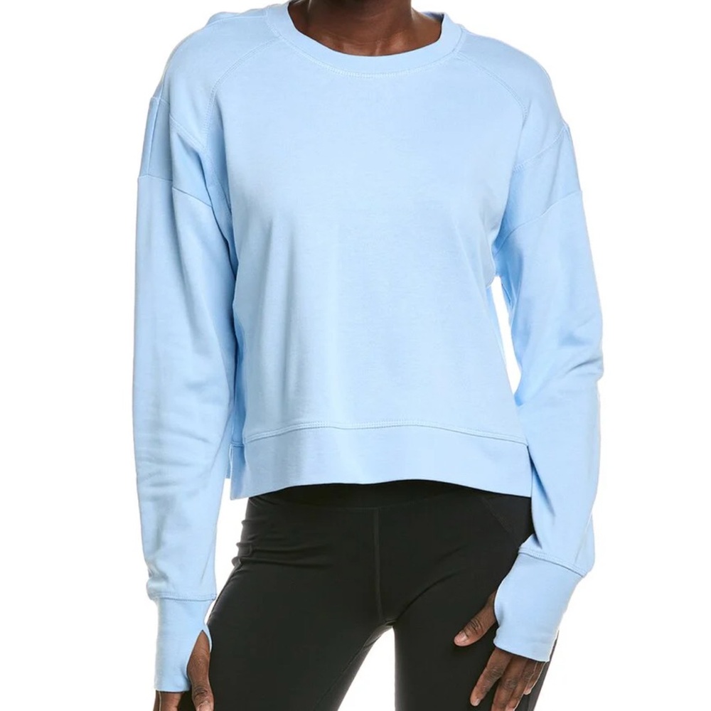 Sweaty Betty Women's after class crop  Blue Sweatshirt